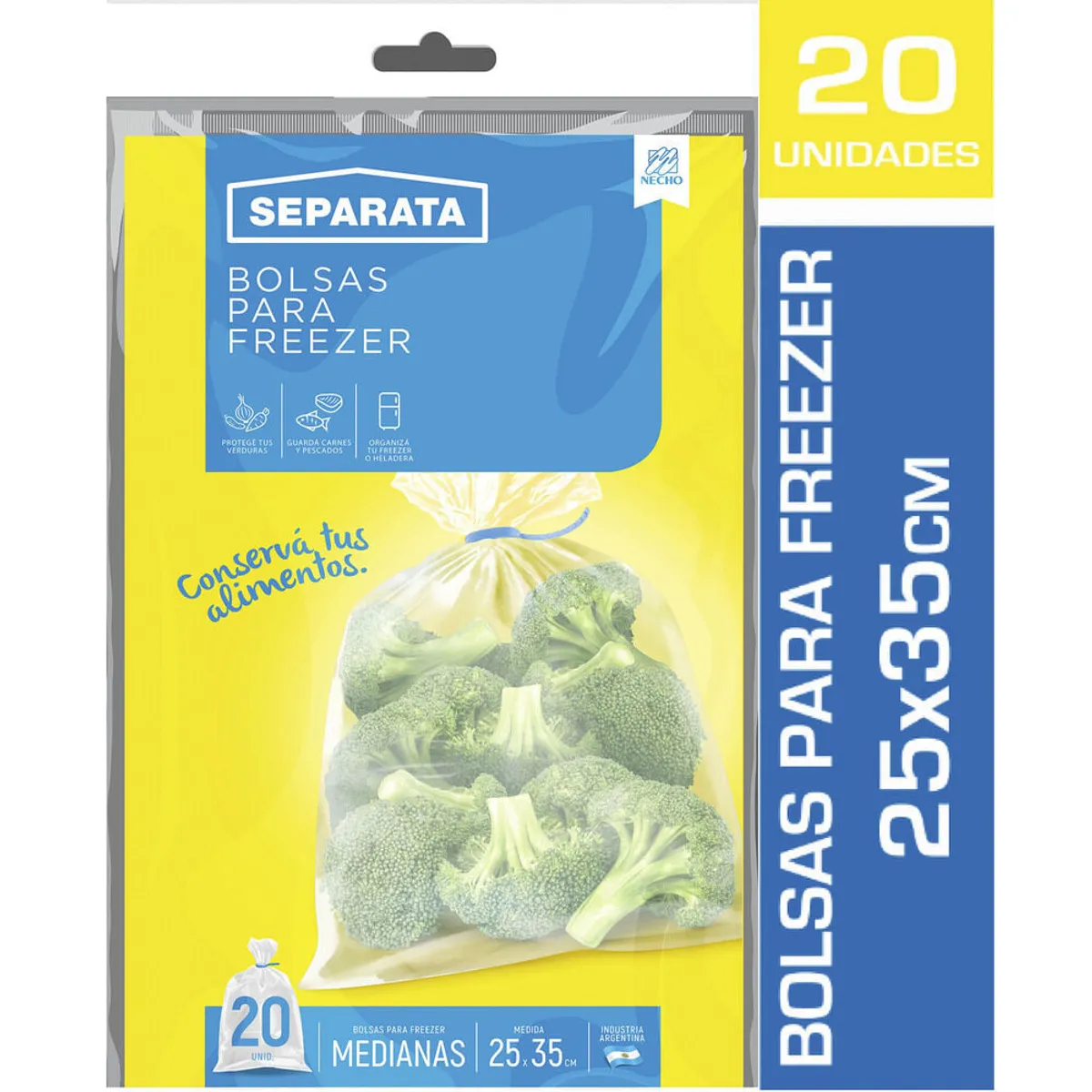 Bolsas para freezer Separata 25x35 cm x 20 u.