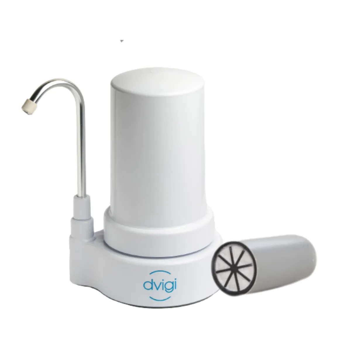 Purificador de agua COMPACT Blanco con 1 Repuesto Extra DVIGI