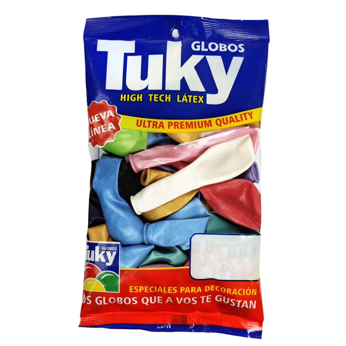 Globos Tuky multicolor standard 9 x 25 u.