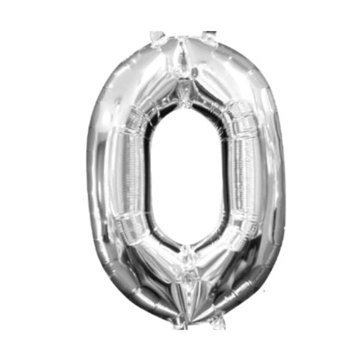 Globo 14" metalizado en forma de número 0 desinflado