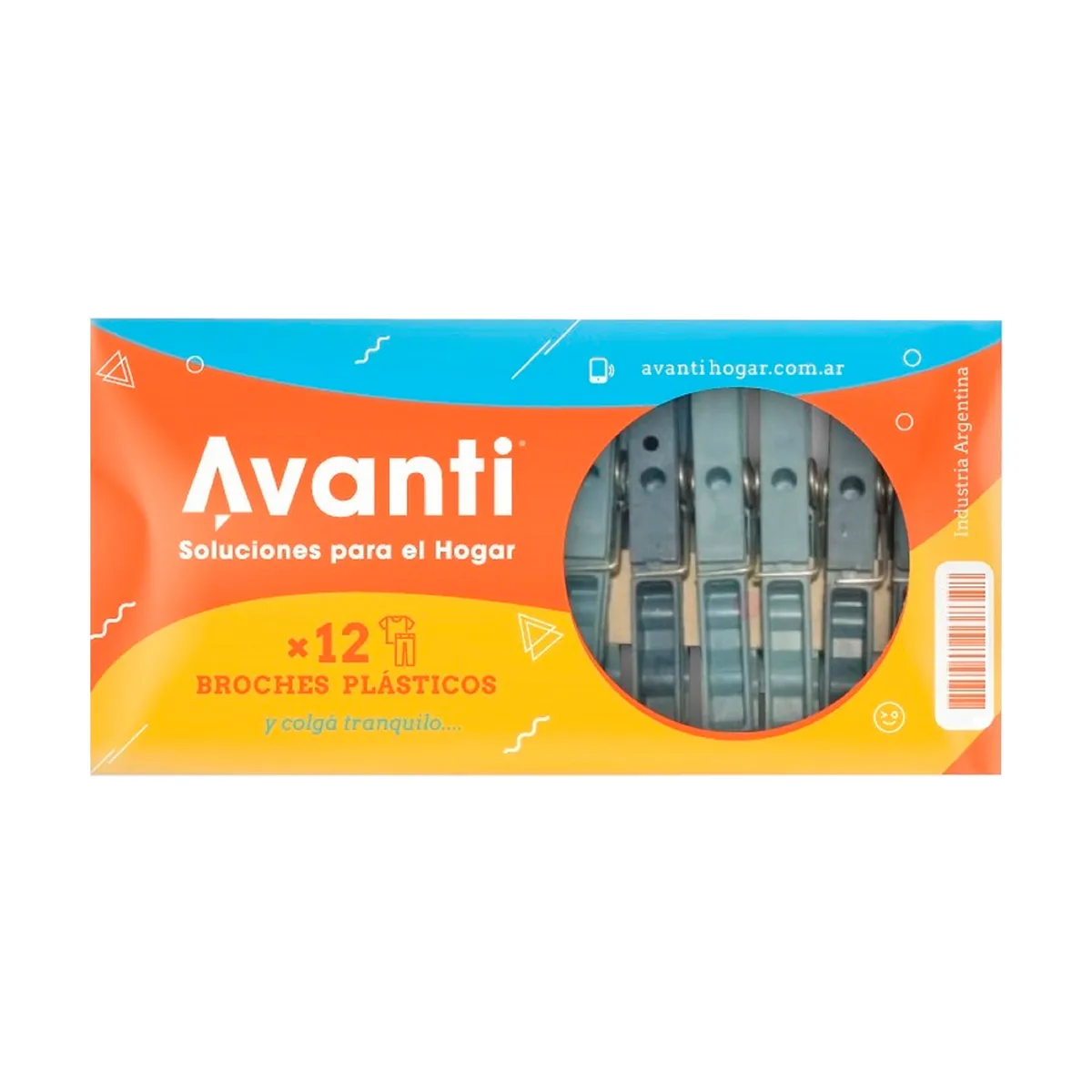 Broches de plastico Avanti x 12 unidades