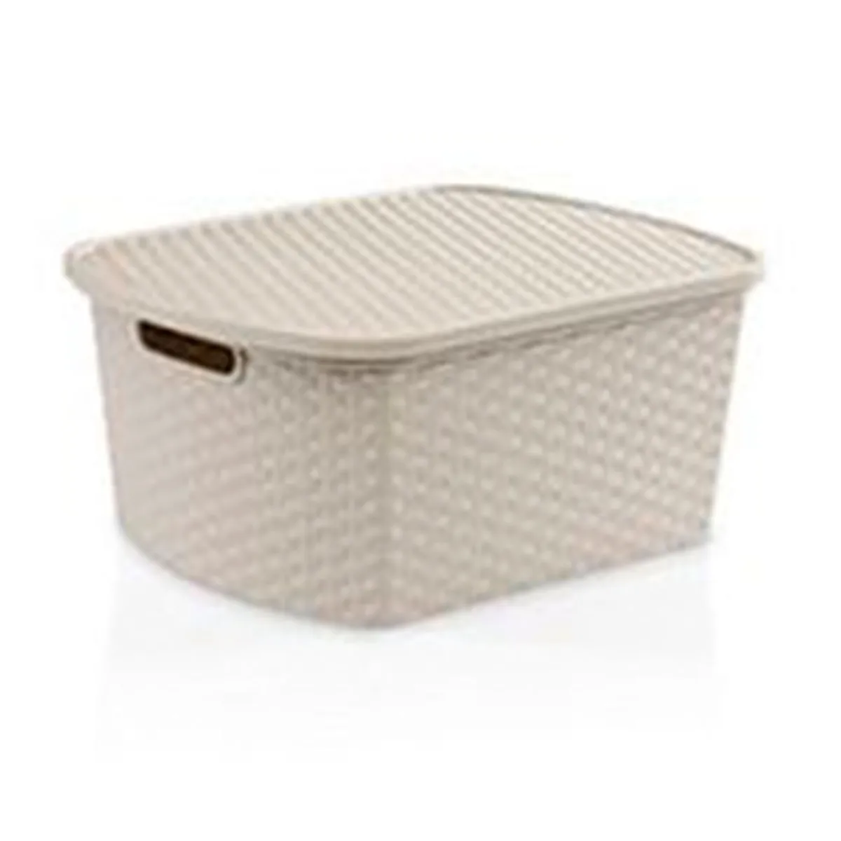 Caja Star simil ratan con tapa gris 25 lts