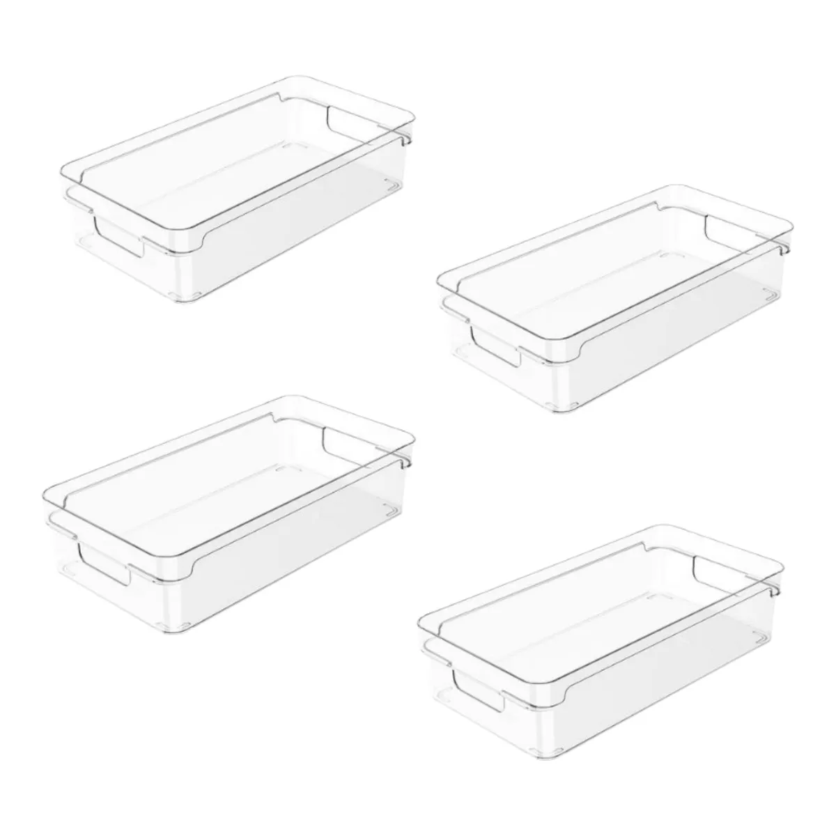 Juego de 4 organizadores clear Ou Kte052nt Transparente