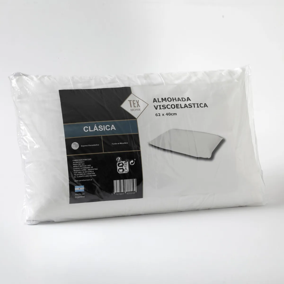 Almohada Tex Home clásica viscoelástica