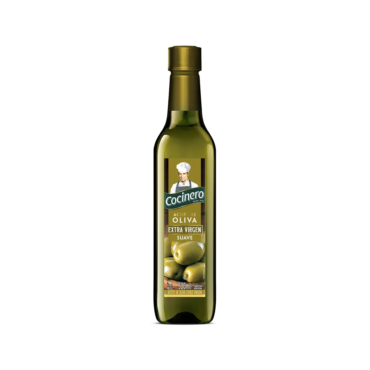 Aceite de oliva extra virgen Cocinero suave 500 cc.
