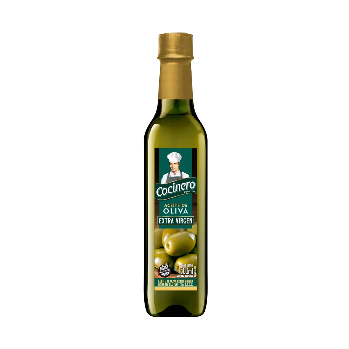 Aceite de oliva Cocinero extra virgen pet 500 cc.