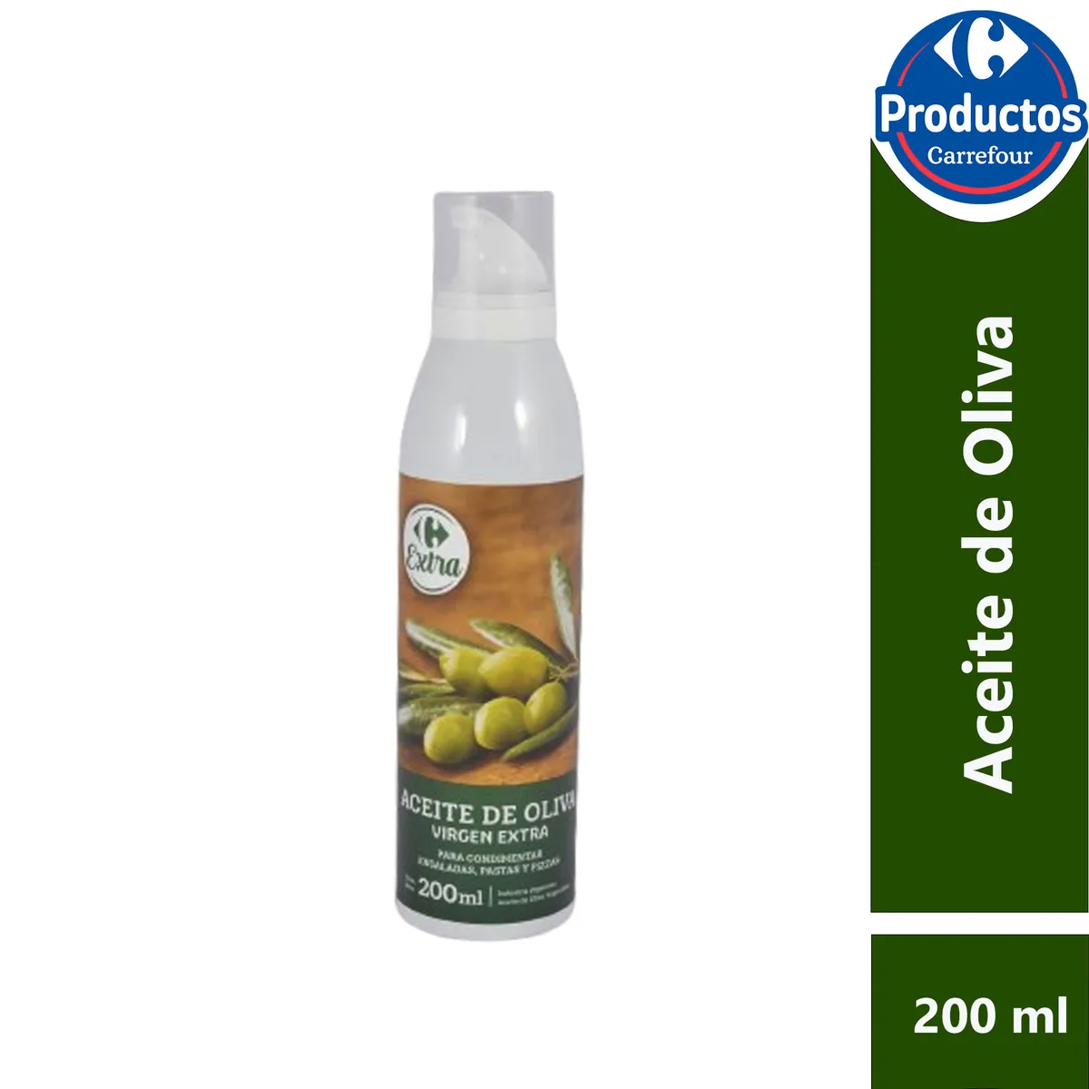 Aceite de oliva con dosificador Carrefour Extra 200 cc.