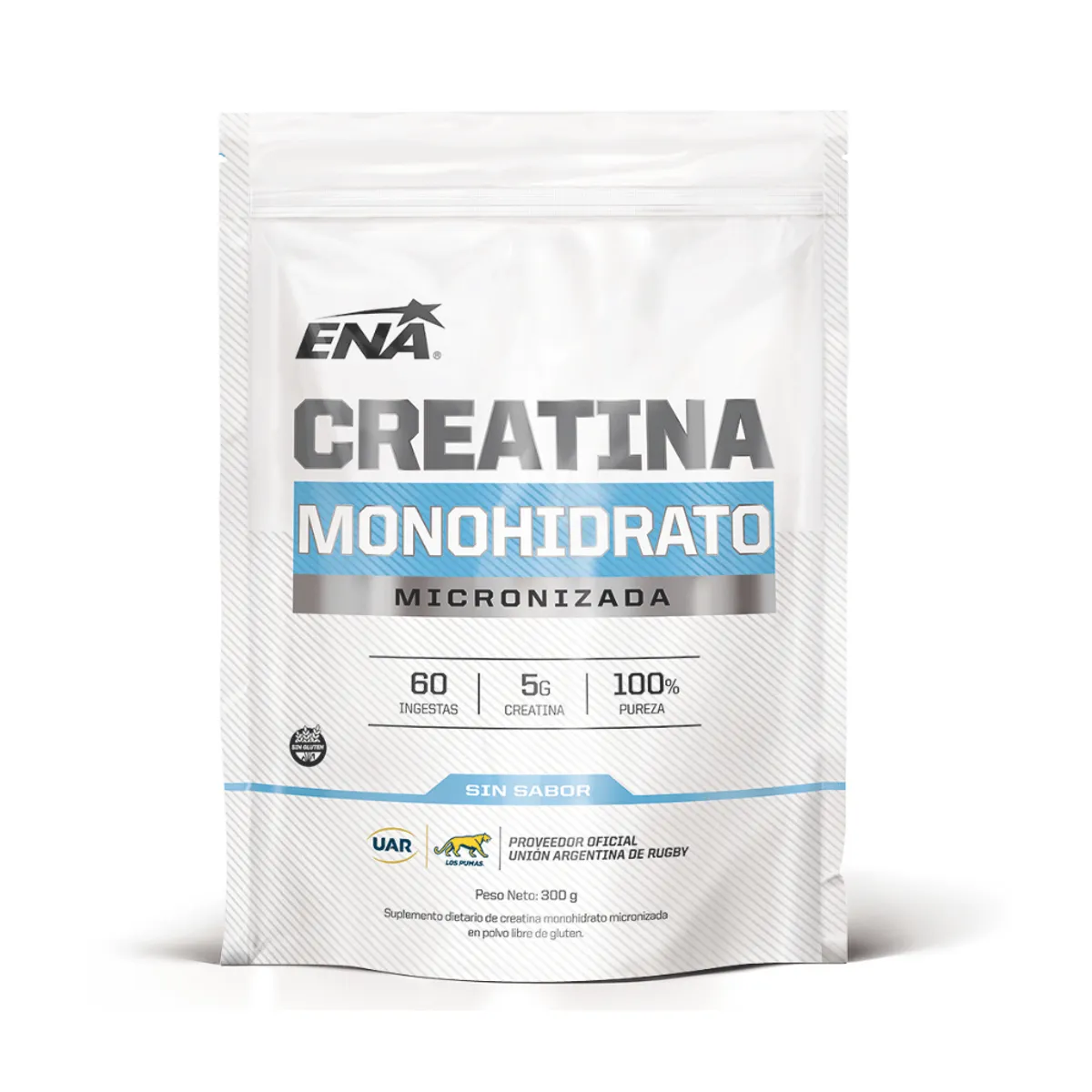 Creatina Monohidrato en polvo 300 gramos Sin sabor