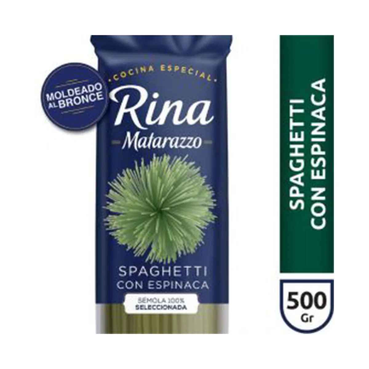Fideos Rina Matarazzo spaghetti espinaca 500 g.