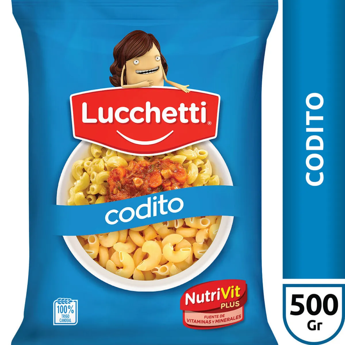 Fideos coditos Lucchetti 500 g.