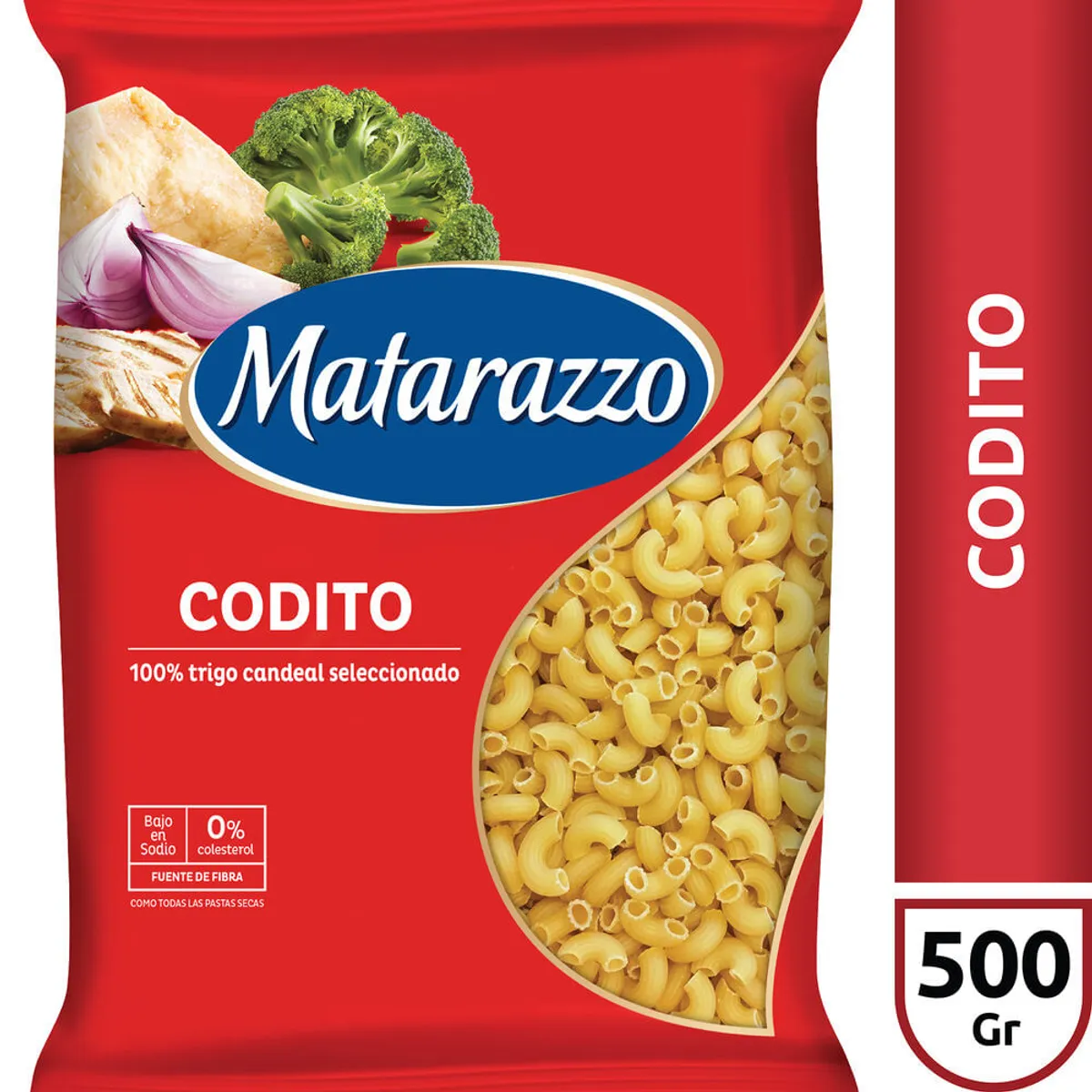 Fideos coditos rayados Matarazzo 500 g.