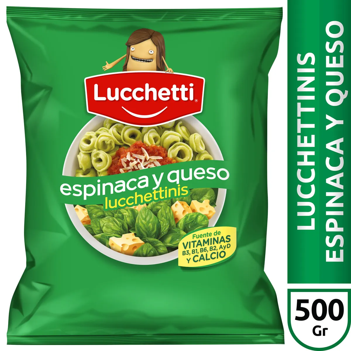 Lucchettinis Lucchetti espinaca y queso 500 g.