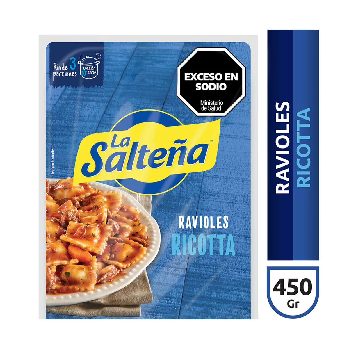 Ravioles de ricota La salteña 450 g.