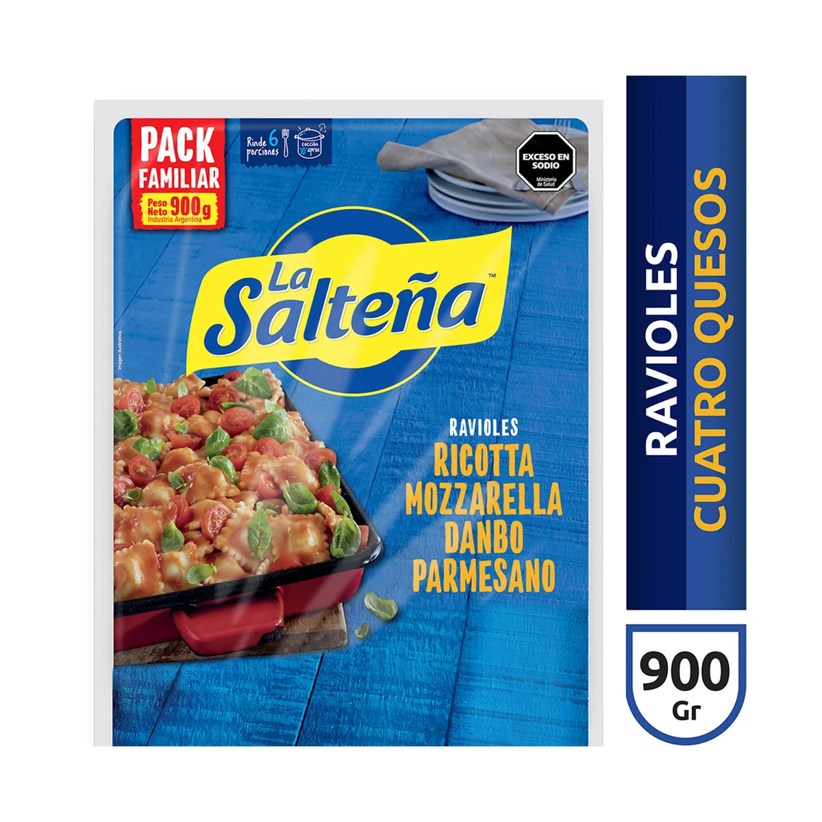 Ravioles 4 quesos La salteña 900 g.