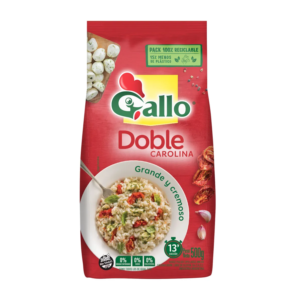 Arroz doble Gallo 500 g.