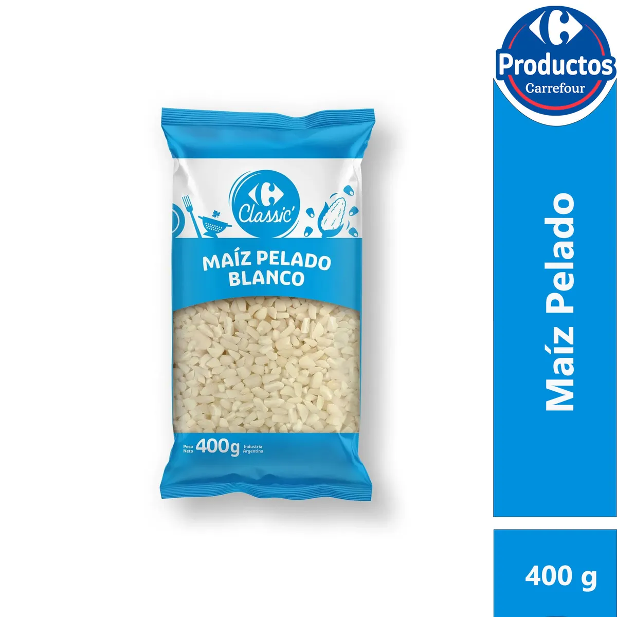 Maíz pisado blanco Carrefour Classic 400 g.