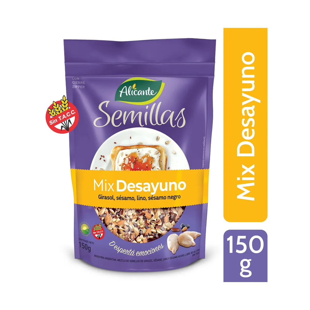 Mix de semillas Alicante para desayuno doy pack 150 g.