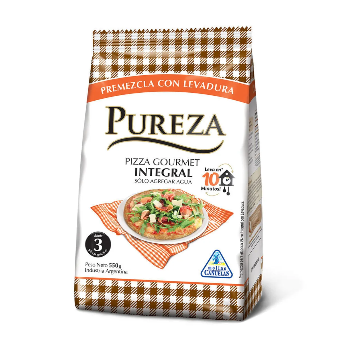 Premezcla para pizza Pureza integral gourmet 550 g.