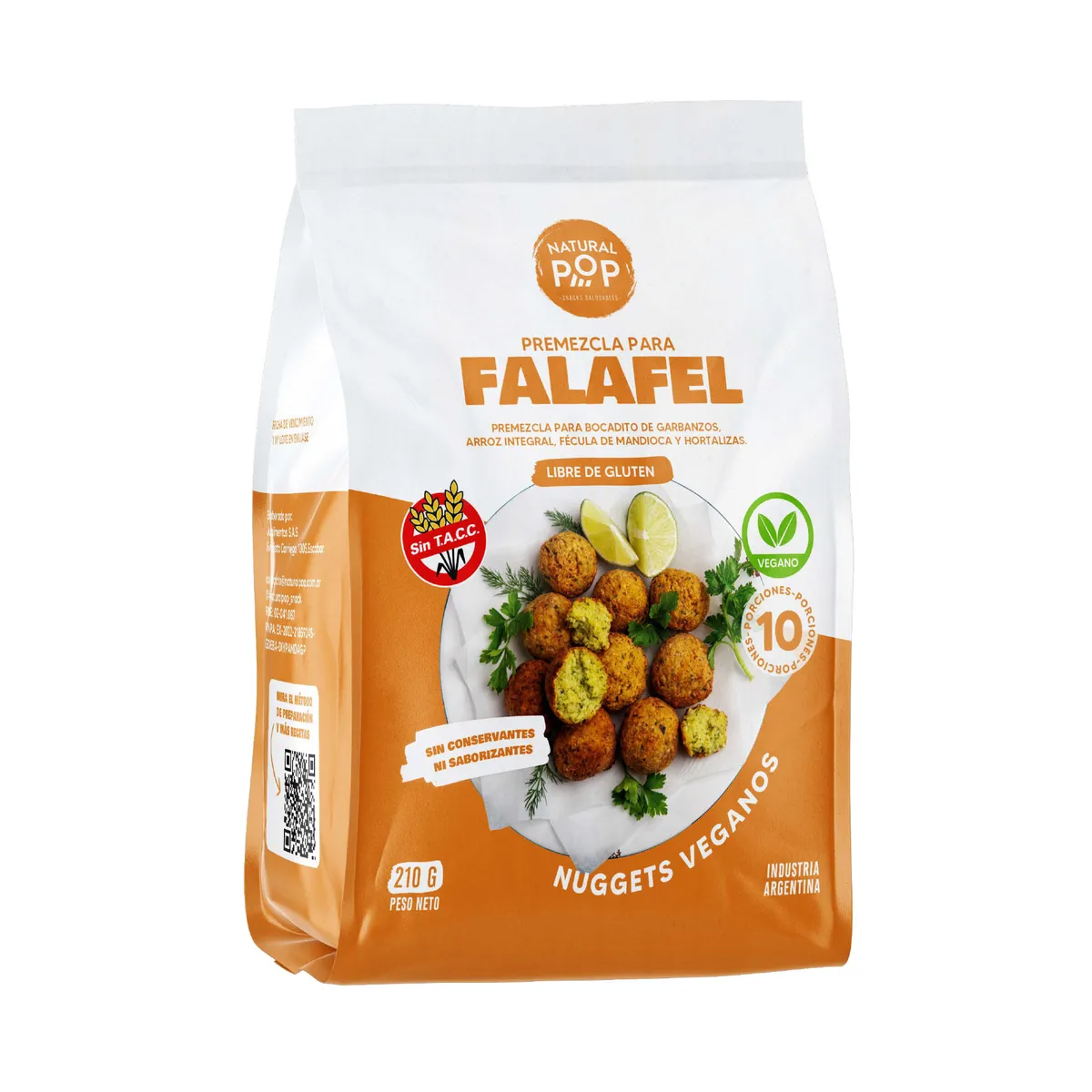 Premezcla Natural pop sin tacc falafel natural 210 cc.