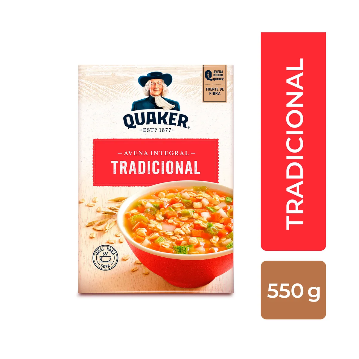 Avena integral Tradicional Quaker 550 g.
