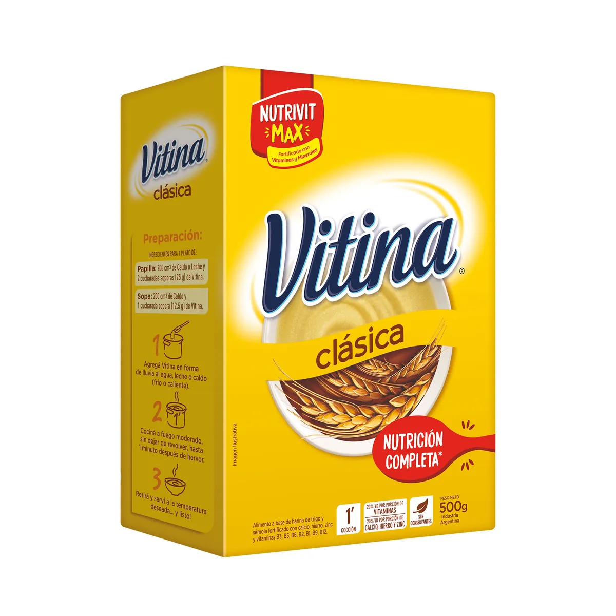 Semola tradicional Vitina en caja 500 g.