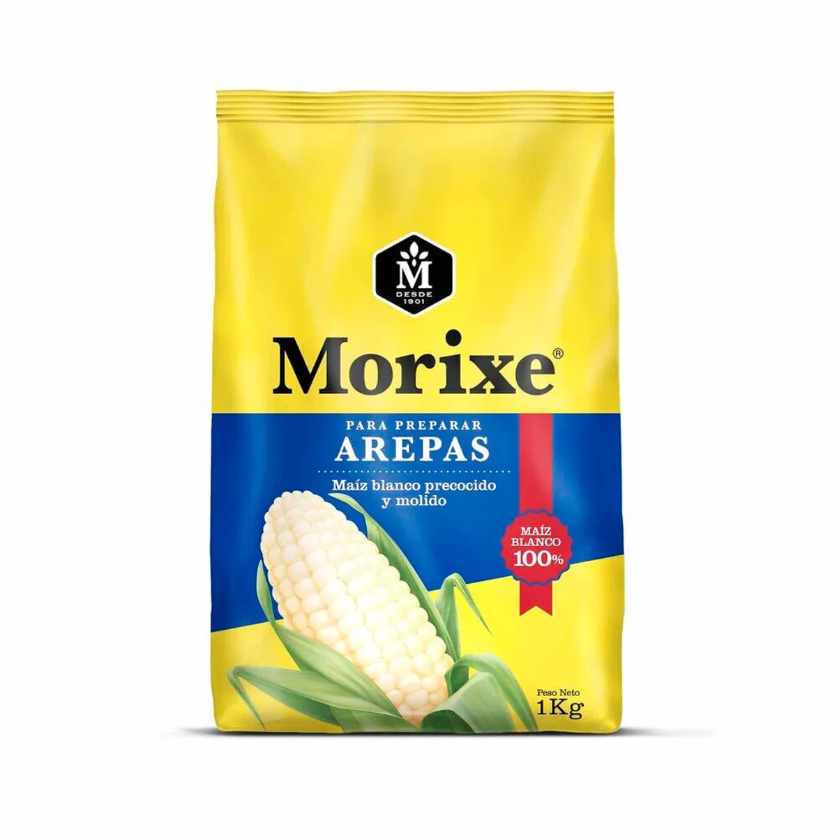 Harina de maíz para arepas Morixe 1 kg.