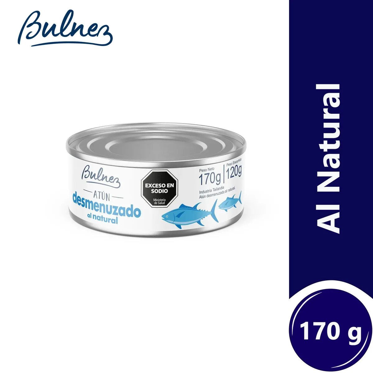 Atún desmenuzado Bulnez al natural 170 g.