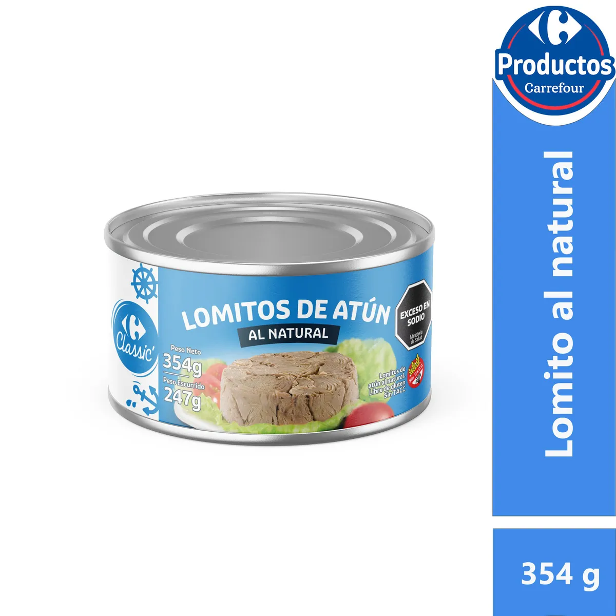 Lomitos de atún Carrefour al natural