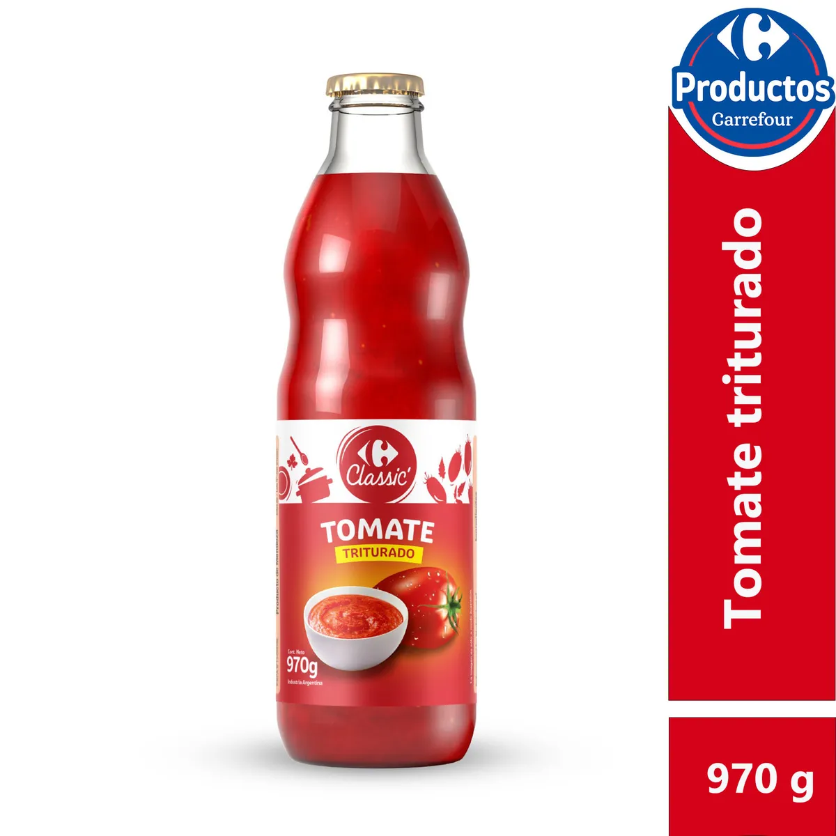Tomate triturado Carrefour 970 cc.
