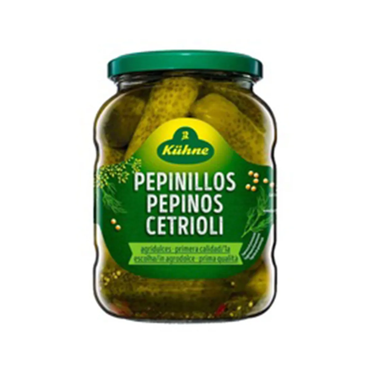 Pepinos Kuhne agridulces 670 g.