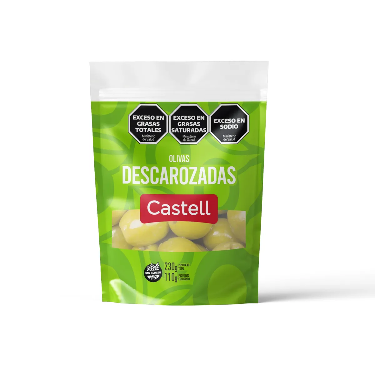 Aceitunas verdes descarozadas Castell dp 110 grs