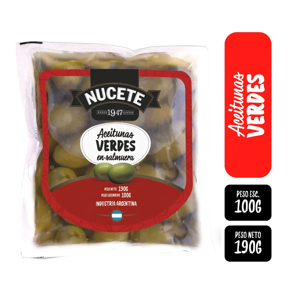 Aceitunas verdes Nucete 100 g.