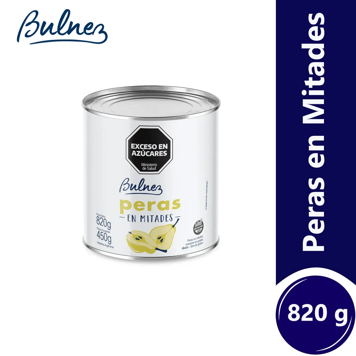 Peras en mitades Bulnez 820 grs