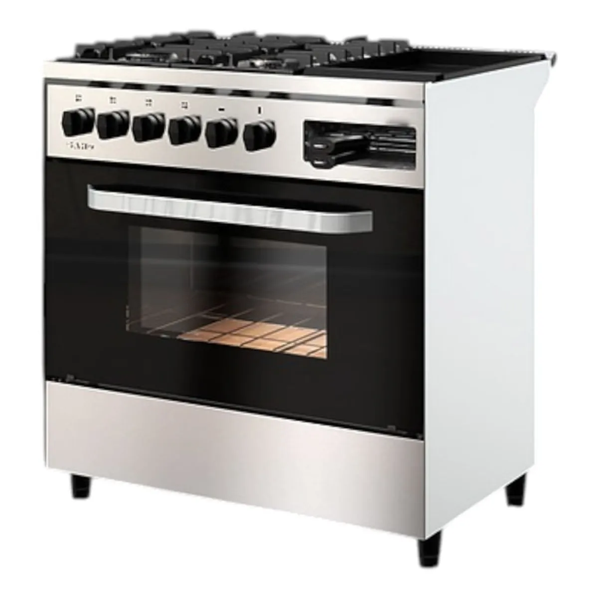 Cocina Inox Kuma Multigrill C Visor 4 H y Plancha Saho 18380
