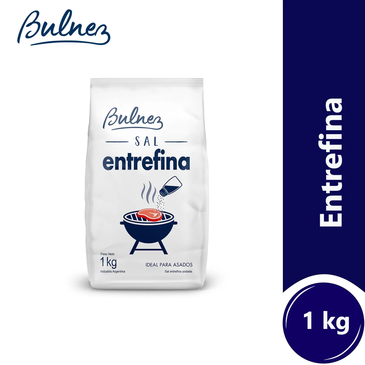 Sal entrefina Bulnez en bolsa 1 kg.