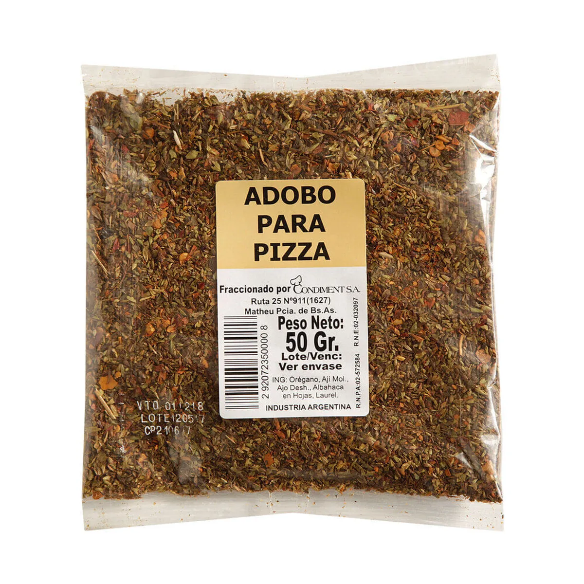 Adobo para pizza 50 g.