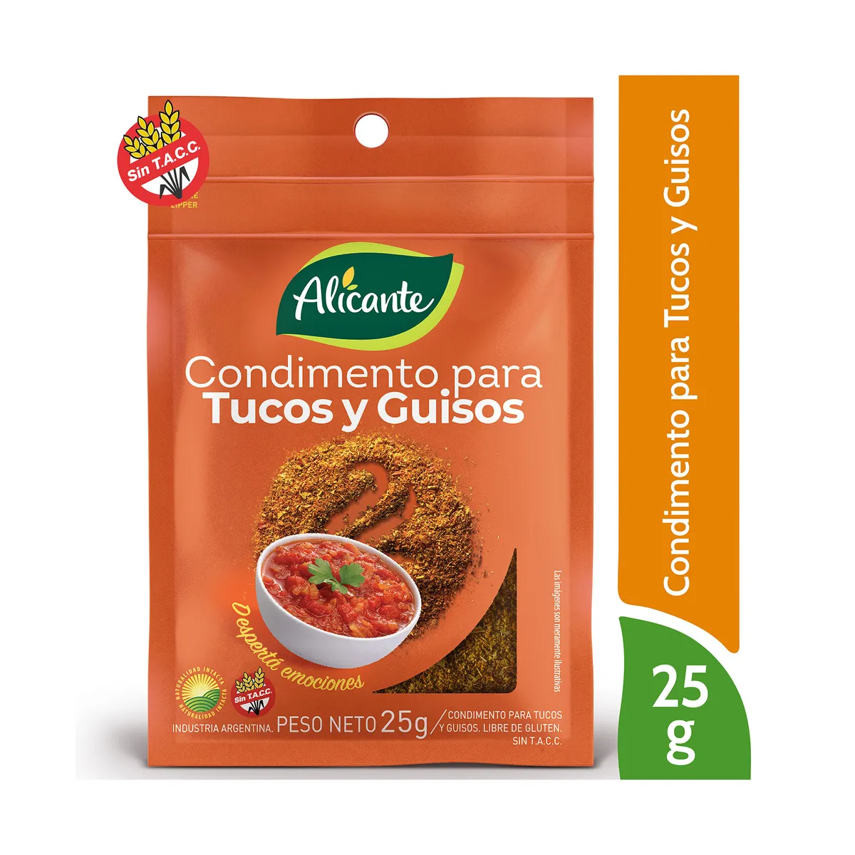 Condimento Alicante tuco sobre 25 g.