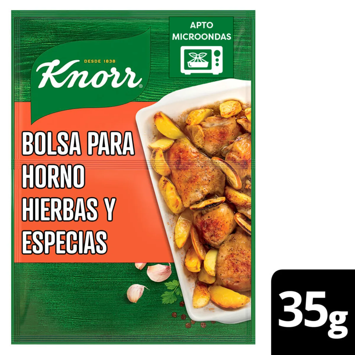 Condimento sabor al horno Knorr hierbas y especias 21 g.
