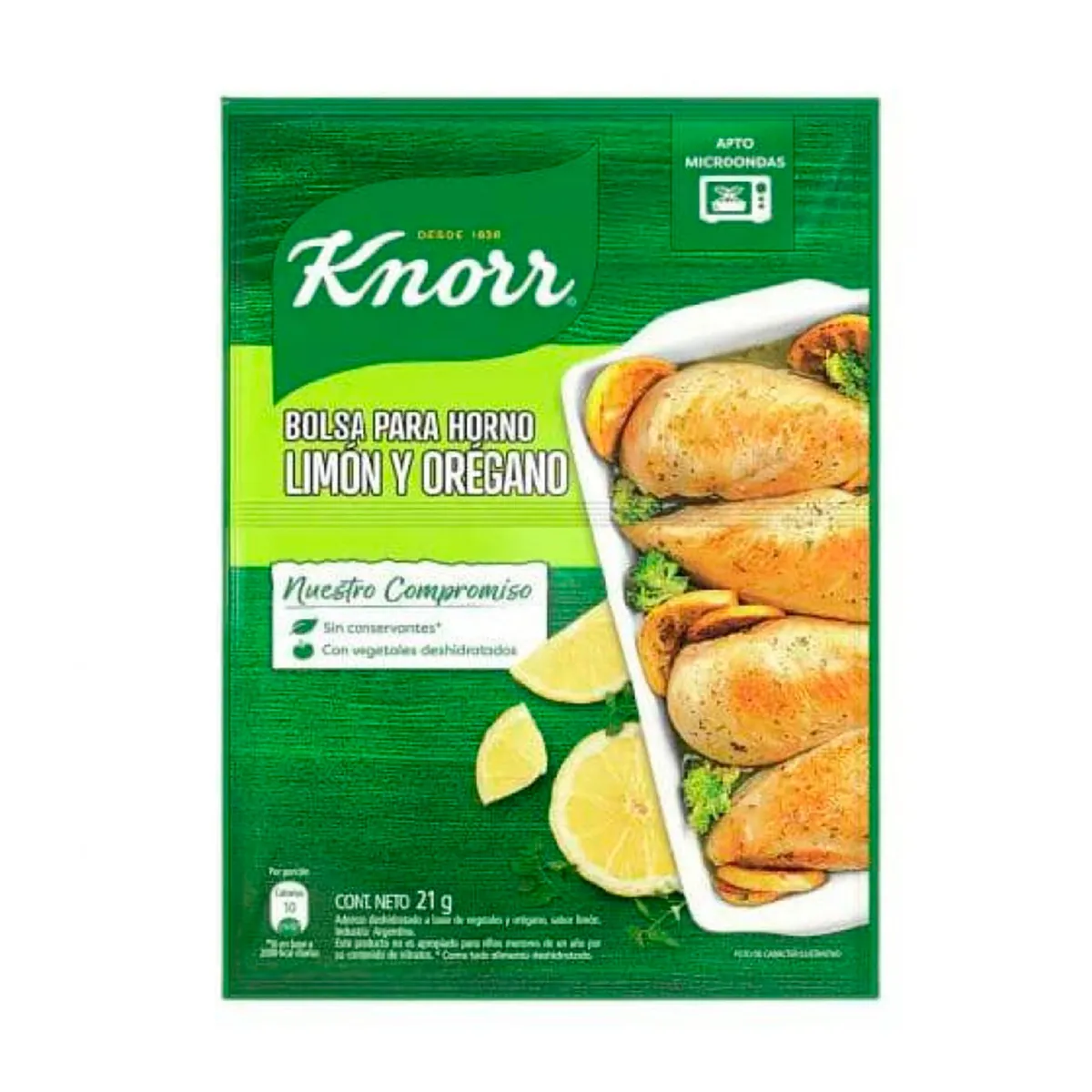 Condimento sabor al horno Knorr limón y orégano 21 g.