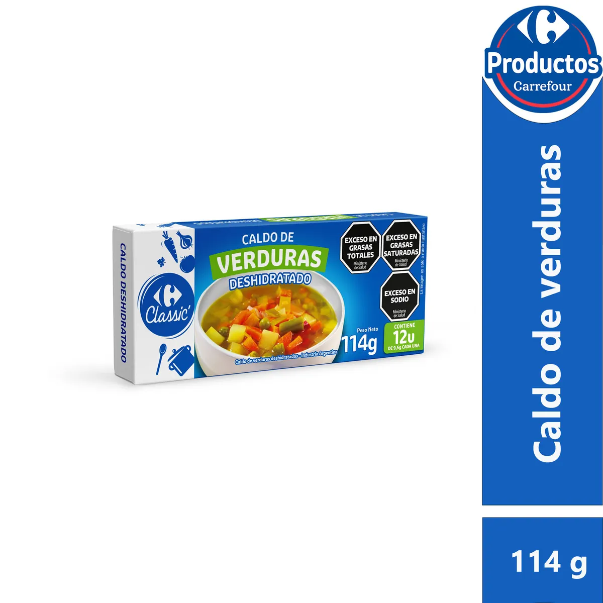 Caldo de verduras Carrefour classic caja 12 u.