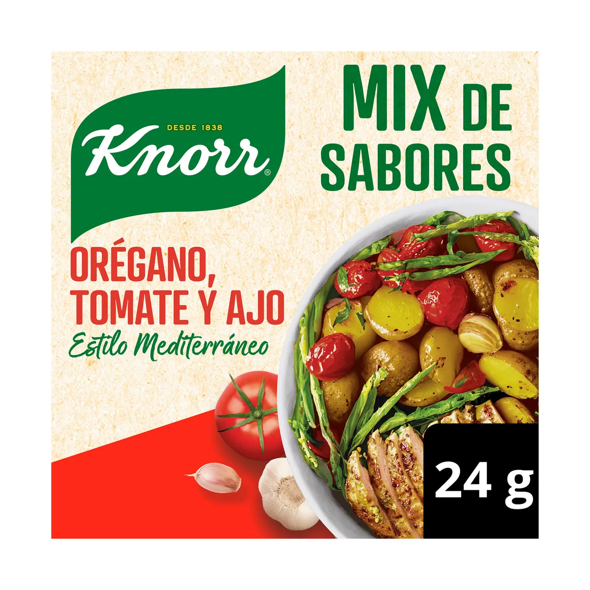 Saborizador mediterraneo Knorr en sobre 4 uni