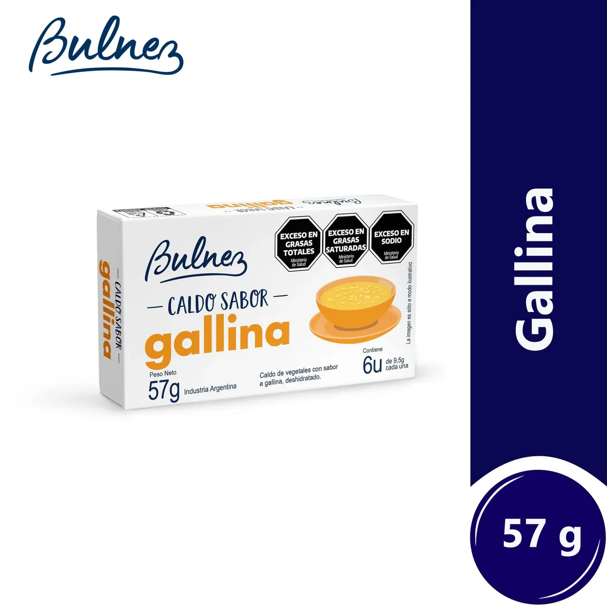 Caldo de gallina Bulnez 6 uni