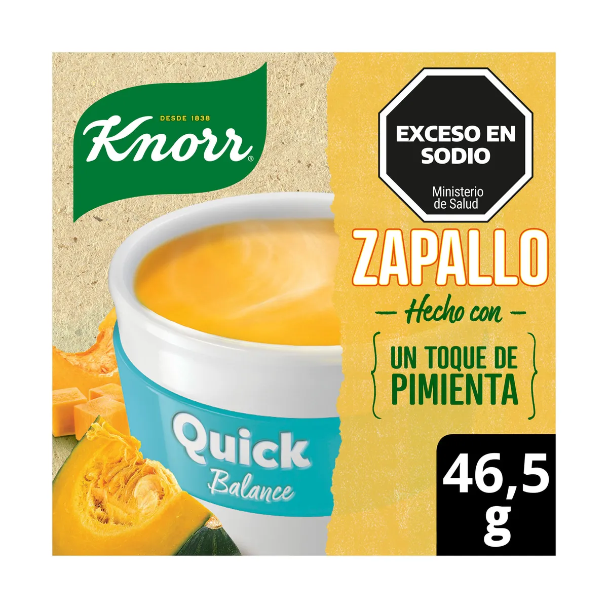 Sopa instantánea Knorr Quick zapallo Balance 5 Sobres
