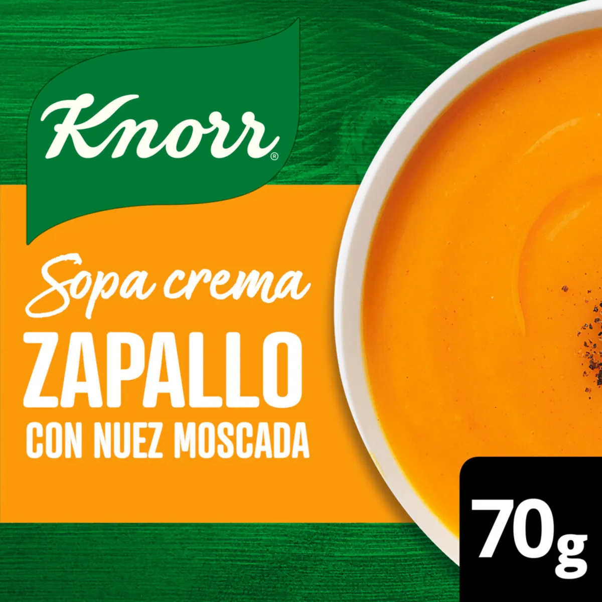 Sopa crema Knorr zapallo con nuez moscada 70 g.