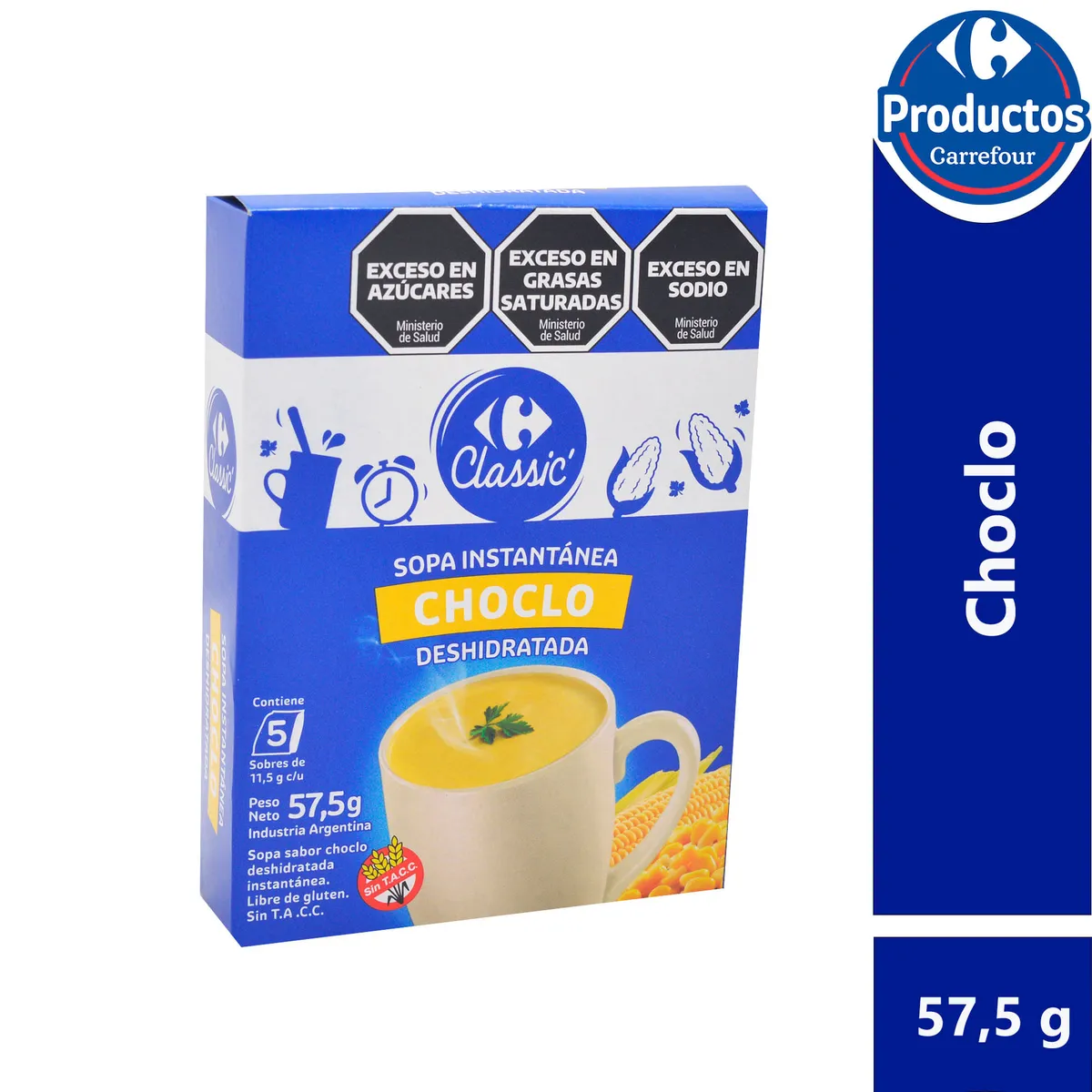 Sopa instantanea Carrefour classic de choclo 5 uni