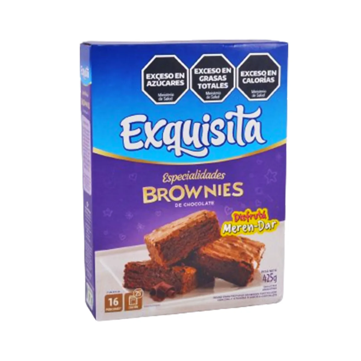 Brownies de chocolate Exquisita 425 g.