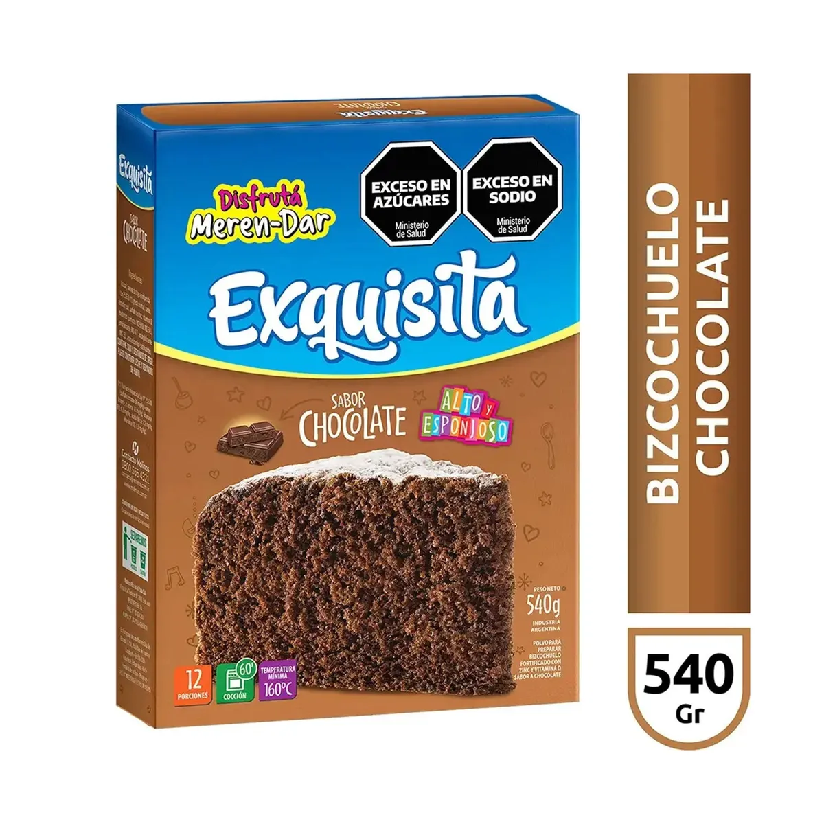 Bizcochuelo Exquisita de chocolate 540 g.