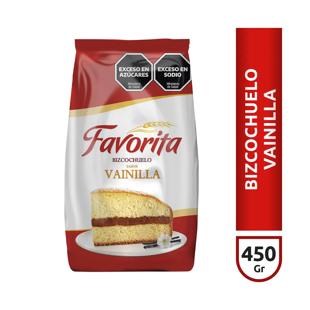 Bizcochuelo Favorita vainilla 450 g.