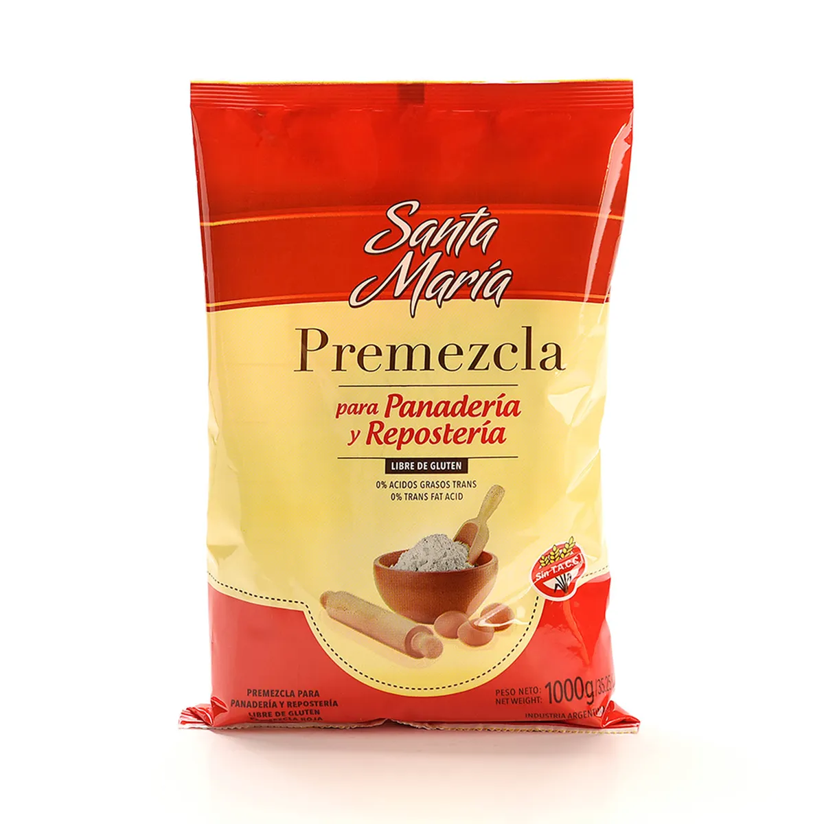 Premezcla para panadería y repostería Santa María 1 kg. Sin TACC