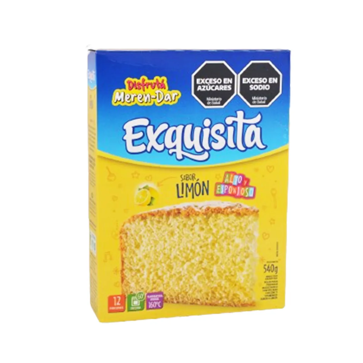 Bizcochuelo Exquisita de limón en caja 540 g.